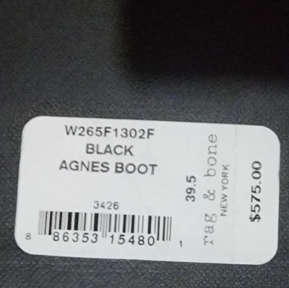 RAG & BONE AGNES BLACK BOOTS - Picture 12 of 12